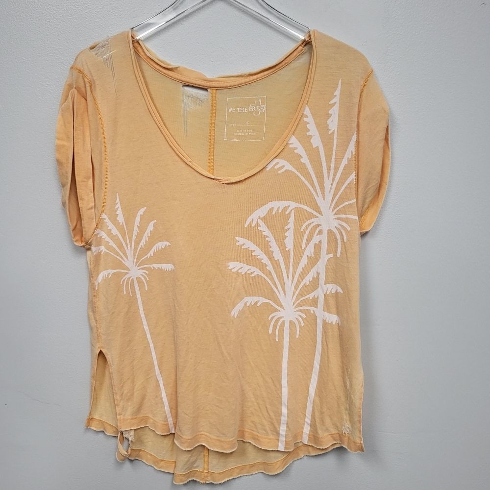 Free People Distressed Graphic Brittney Tee Small